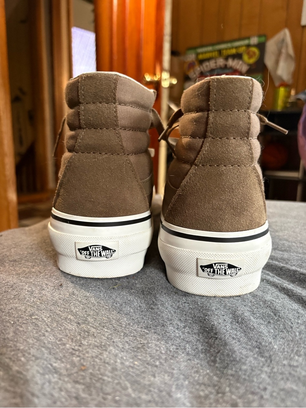 Vans Brown Suede High-Top Sneakers